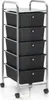 Rollcontainer GINA, chrom/schwarz - Rollwagen mit 5 Produktbild-Vorschau 3
