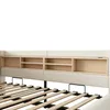 Polsterbett mit LED-Streifen, Lattenrost, Regal, Produktbild-Vorschau 14