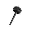 A black product with a ribbed top and a long stem, isolated on a white background. Anteprima dell’immagine prodotto