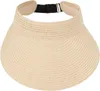 styleBREAKER Papierstroh Visor Cap einfarbig | Sonnenvisier Produktbild-Vorschau 2
