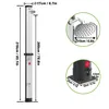 Diagrams showing the dimensions and details of an outdoor shower. Náhľad obrázku produktu