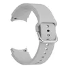 A light gray silicone watch strap is shown against a white background. Produktbild-Vorschau