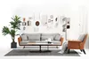 Zweisitzer Sofa 2 Sitzer Stoff Orange Modern Design Produktbild-Vorschau 7