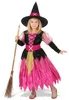 kleine Hexe Mädchen Halloween-Kostüm pink-schwarz-grün - Produktbild-Vorschau 4