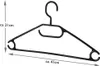 A black plastic clothes hanger with measurement indicators. Produktbild-Vorschau