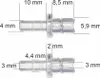 10 Nipplo fluido a forma di I con anello di ritegno adatto Anteprima dell’immagine prodotto 5