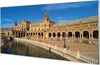 Glasbilder 140x70 Wandkunst Spanien Alte Stadtmarkt Produktbild-Vorschau 1