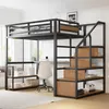 Łóżko na poddaszu Merax Entagenbett 140x200cm, łóżko na Podgląd zdjęcia produktu 1