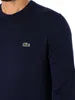 Lacoste Logo-Strick-Sweatshirt, Blau XL Produktbild-Vorschau 4
