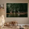 MuchoWow® Poster Reiher - Wald - See 180x120 cm - Produktbild-Vorschau 5