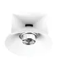 A white kitchen appliance attachment with a silver central component. Anteprima dell’immagine prodotto