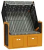 vidaXL Strandkorb mit Dach Poly Rattan und Massivholz Produktbild-Vorschau 1