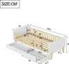 A diagram of a child's bed with dimensions shown. Podgląd zdjęcia produktu