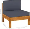 9-tlg. Garten-Lounge-Set mit Dunkelgrauen Auflagen Produktbild-Vorschau 6