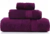Three stacked purple towels on a white background. Podgląd zdjęcia produktu