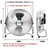 12-Zoll Metall-Bodenv ventilator / Standventilator mit 3 Produktbild-Vorschau 2