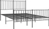 A black metal bed frame with a headboard and footboard, shown from a side angle against a white background. Náhled obrázku produktu