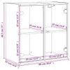 vidaXL Wandschrank mit Glastüren Betongrau 68x37x68,5 cm Produktbild-Vorschau 8