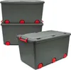 3 Aufbewahrungsboxen mit Deckel und Rollen 50L - Produktbild-Vorschau 1