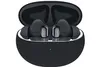 A pair of black wireless earbuds in their open charging case. Produktbild-Vorschau