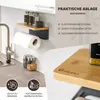 eluno Küchenrollenhalter mit Bambusablage zur Wandmontage - Produktbild-Vorschau 3