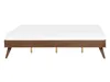 BELIANI Posteľ tmavé drevo 140 x 200 cm MDF posteľový rám Náhľad obrázku produktu 5