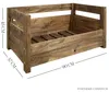 Hundebett aus Massivholz 90x57x45 cm – Braun, Natur oder Produktbild-Vorschau 5