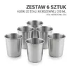 Kubki ze stali nierdzewnej 200 ml, zestaw 6 sztuk, lekkie i Podgląd zdjęcia produktu 2