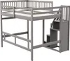 Sweiko posteľ z masívu 140x200, schody s úložnou skriňou, Náhľad obrázku produktu 12