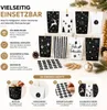 24 stuks adventskalender zakjes, zwart, om te vullen, met Productafbeelding-voorbeeld 4