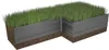 A cross-section of a green lawn with a dark gray edging strip, showing the layers of soil and grass. Anteprima dell’immagine prodotto