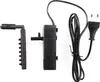 A black aquarium internal filter with its accessories and power cord, laid out on a white background. Náhled obrázku produktu