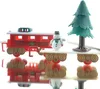 Weihnachtszug Eisenbahn mit 3 Waggons Schienen & LED Licht Produktbild-Vorschau 5