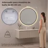 S'AFIELINA Espejo Baño LED Redondo 80 cm con Luz, Marco Vista previa de la imagen del producto 2