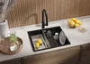 PRIMAGRAN Spülbecken Schwarz 56x47cm, Granitspüle 1 Becken Produktbild-Vorschau 2