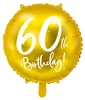 Ballon en plastique avec écriture 60th Birthday 45cm or Voir les images du produit 1