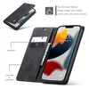 A flip-style phone case with card slots and a phone inside. Produktbild-Vorschau