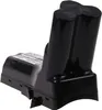 A black battery pack for a vacuum cleaner, shown from a side angle. Voir les images du produit