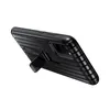 A black Samsung phone case with a kickstand is shown from a side angle against a white background. Náhled obrázku produktu