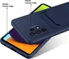 A dark blue phone case is shown on top of a smartphone. Produktbild-Vorschau