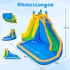 COSTWAY Hüpfburg mit Rutsche, Kletterwand & Planschbecken, Produktbild-Vorschau 7