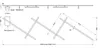 Technical drawing with dimensions for a lighting fixture. Voir les images du produit