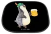 Mr. & Mrs. Panda Sonnenschutz Auto Pinguin Bier - Schwarz - Produktbild-Vorschau 4