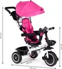 Tříkolka tříkolka otočná sedačka Růžová Ecotoys Náhled obrázku produktu 8