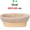 Gärkorb Set 2er –Gärkörbchen Brotgärkörbchen rund & oval Produktbild-Vorschau 2