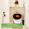 A toilet with a unique toilet seat designed to look like a vinyl record player, placed in a bathroom setting. Podgląd zdjęcia produktu