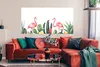 MuchoWow® Poster Pflanzen - Flamingo - Aquarell - Mädchen - Produktbild-Vorschau 2