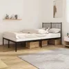 vidaXL Bettgestell mit Kopfteil Metall Schwarz 120x190 cm Produktbild-Vorschau 2