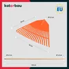 KOTARBAU® Laubrechen Kunststoff 45 cm mit Stiel Laubbesen Produktbild-Vorschau 3