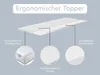 Diagram illustrating the features of an ergonomic topper. Produktbild-Vorschau